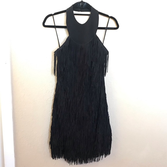 high neck flapper dress
